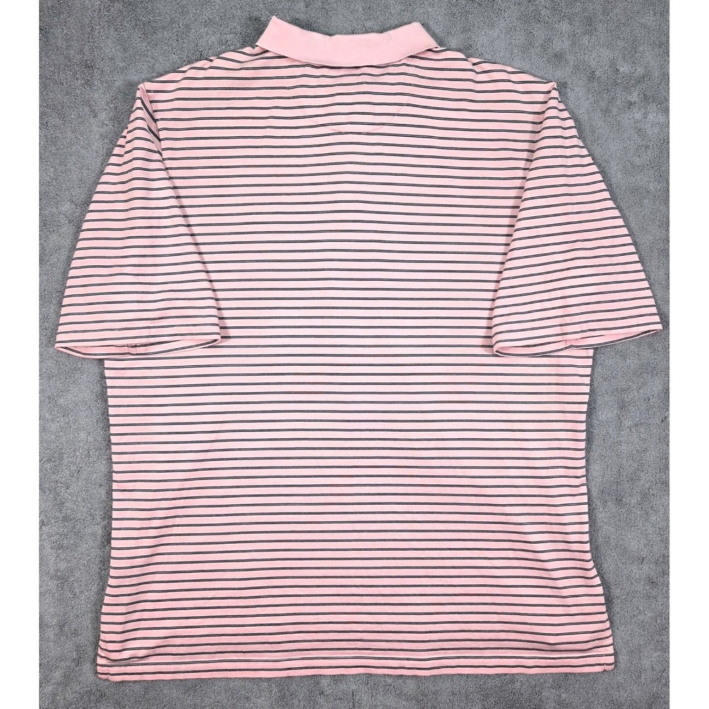 Fairway & Greene Polo Shirt Mens XL Pink Striped Excellent Kinloch Golf Top - Picture 12 of 13
